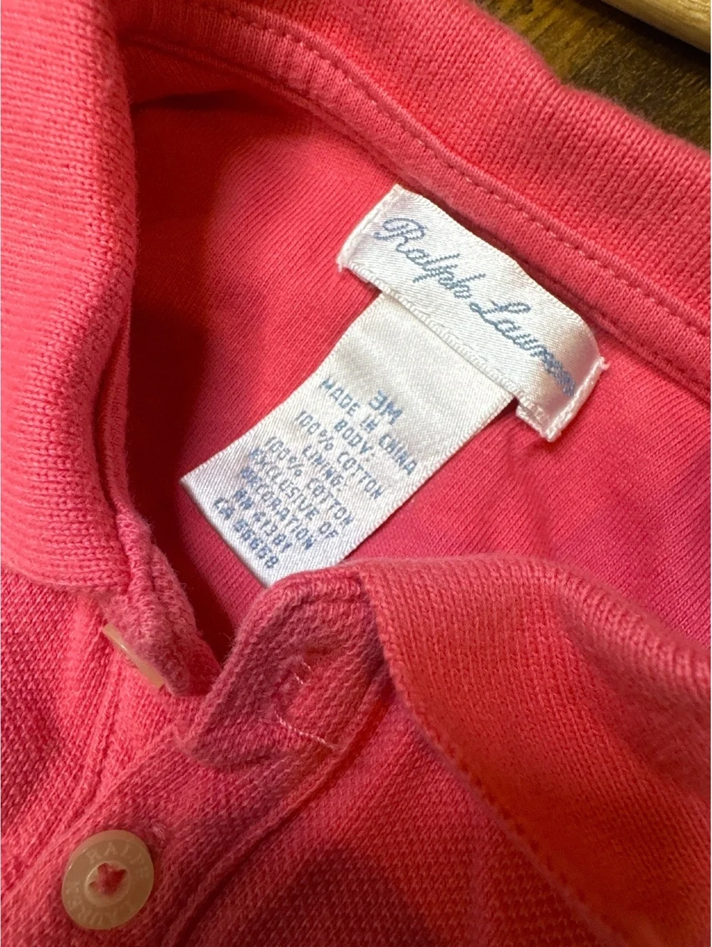 RALPH LAUREN PINK RUFFLE ROMPER SIZE 3 MONTHS